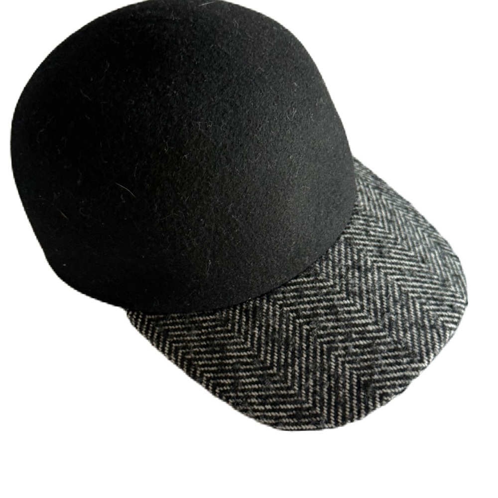 Black and Gray Herringbone Cap - Picture 7 of 8